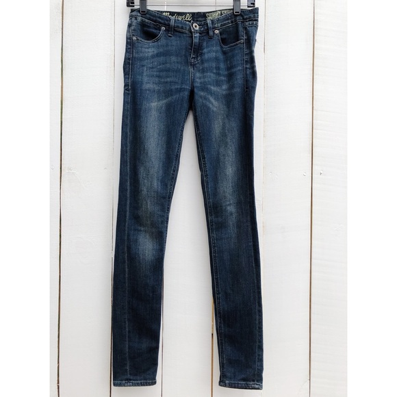 Madewell Skinny Skinny Jeans Blue Denim 25x32 - Picture 4 of 11